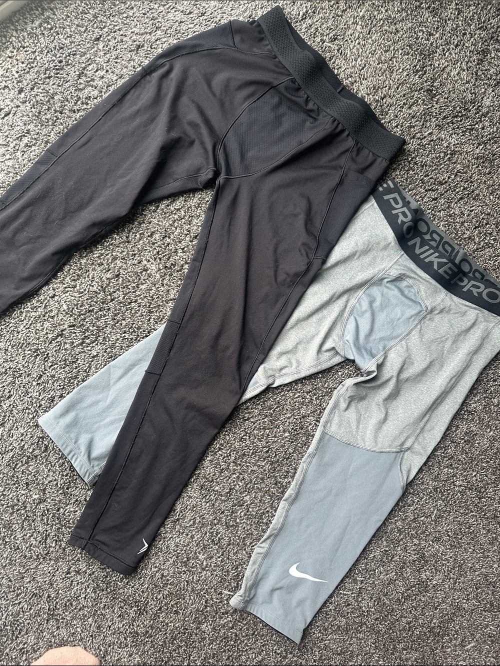 Nike Kids Compression Athletic pants in Black and Gray